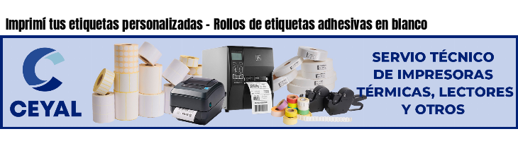 Imprimí tus etiquetas personalizadas - Rollos de etiquetas adhesivas en blanco