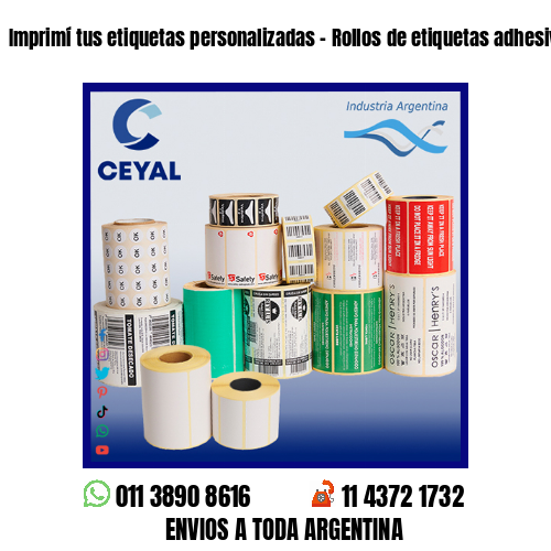 Imprimí tus etiquetas personalizadas – Rollos de etiquetas adhesivas en blanco