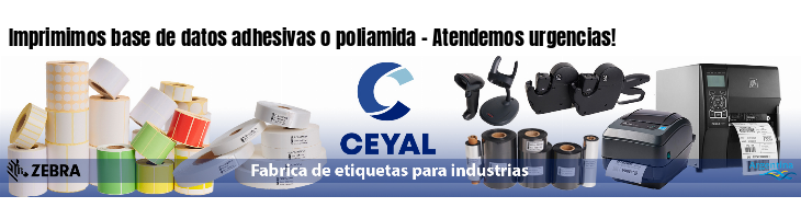 Imprimimos base de datos adhesivas o poliamida - Atendemos urgencias!