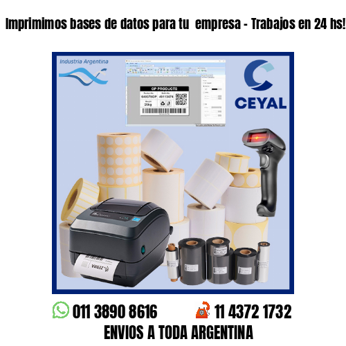 Imprimimos bases de datos para tu  empresa – Trabajos en 24 hs!