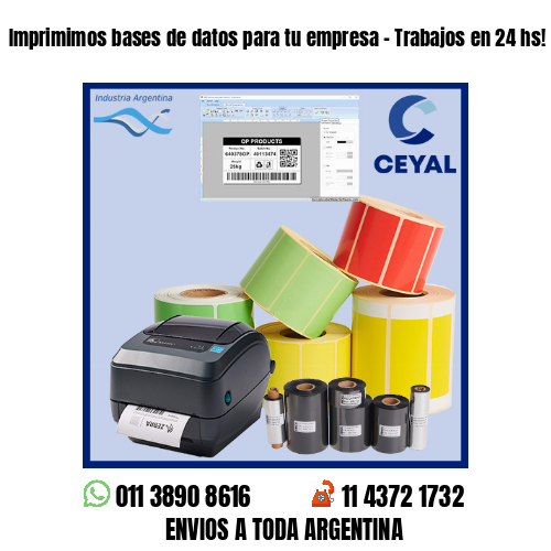 Imprimimos bases de datos para tu empresa – Trabajos en 24 hs!