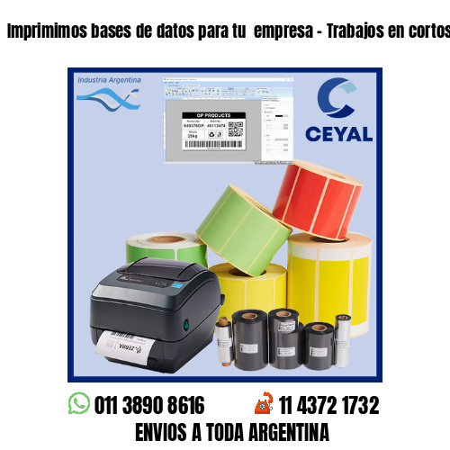 Imprimimos bases de datos para tu  empresa – Trabajos en cortos plazos!