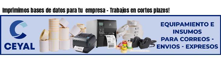 Imprimimos bases de datos para tu  empresa - Trabajos en cortos plazos!
