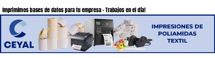 Imprimimos bases de datos para tu empresa - Trabajos en el día!