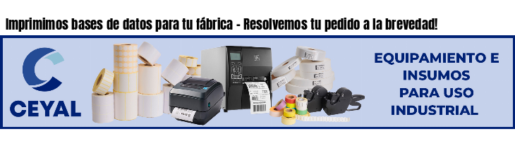 Imprimimos bases de datos para tu fábrica - Resolvemos tu pedido a la brevedad!