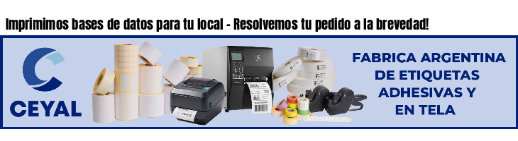 Imprimimos bases de datos para tu local - Resolvemos tu pedido a la brevedad!