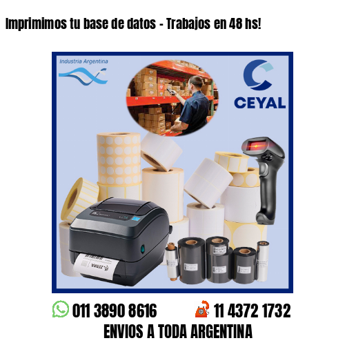 Imprimimos tu base de datos – Trabajos en 48 hs!