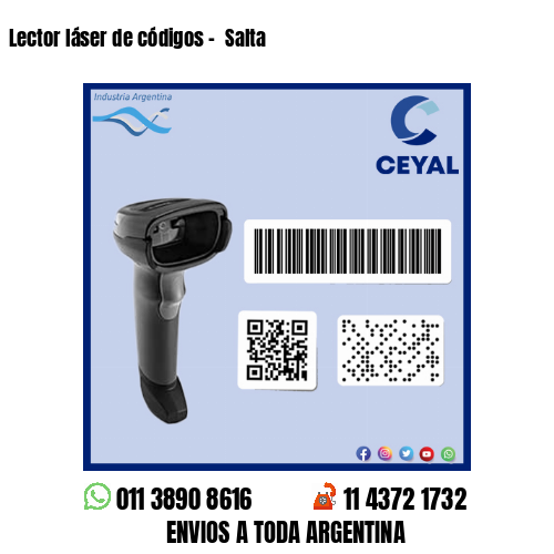 Lector láser de códigos –  Salta