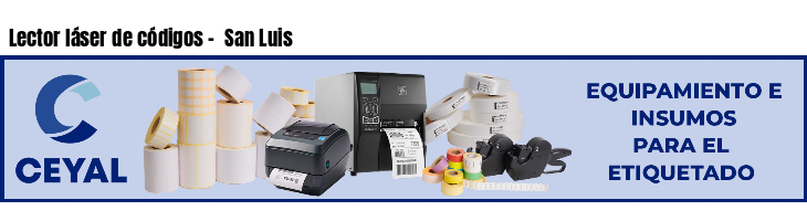 Lector láser de códigos -  San Luis