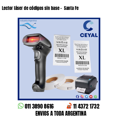 Lector láser de códigos sin base –  Santa Fe