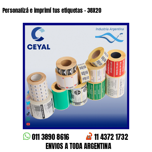 Personalizá e imprimí tus etiquetas – 38X20