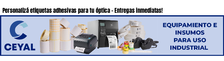 Personalizá etiquetas adhesivas para tu óptica - Entregas inmediatas!