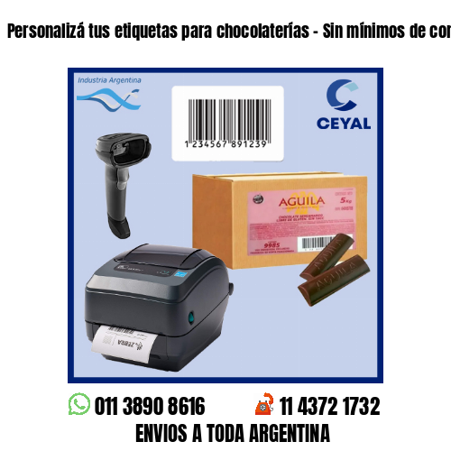 Personalizá tus etiquetas para chocolaterías – Sin mínimos de compra!
