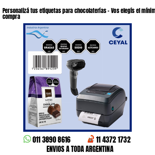 Personalizá tus etiquetas para chocolaterías – Vos elegís el mínimo de compra