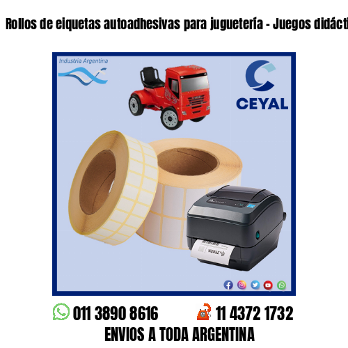 Rollos de eiquetas autoadhesivas para juguetería – Juegos didácticos