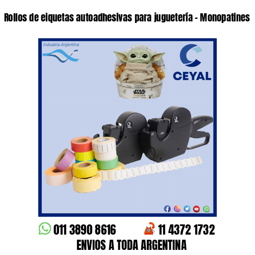 Rollos de eiquetas autoadhesivas para juguetería – Monopatines