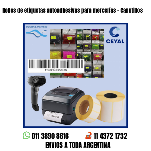 Rollos de etiquetas autoadhesivas para mercerías – Canutillos
