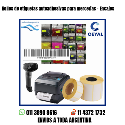 Rollos de etiquetas autoadhesivas para mercerías – Encajes