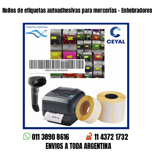 Rollos de etiquetas autoadhesivas para mercerías – Enhebradores