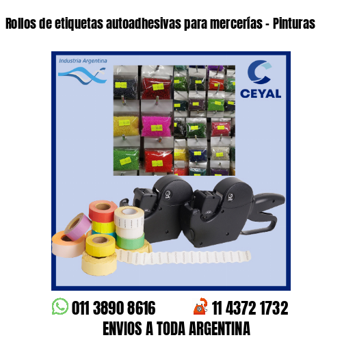 Rollos de etiquetas autoadhesivas para mercerías – Pinturas