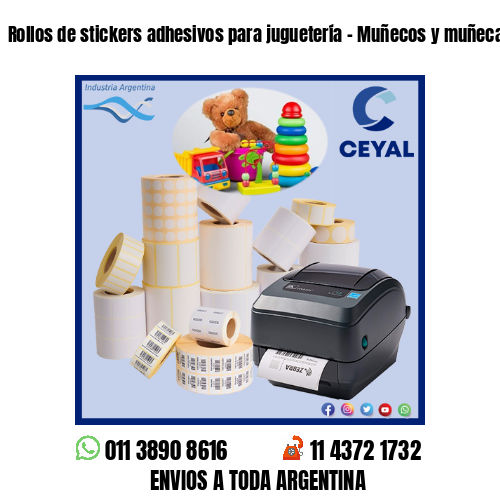 Rollos de stickers adhesivos para juguetería – Muñecos y muñecas