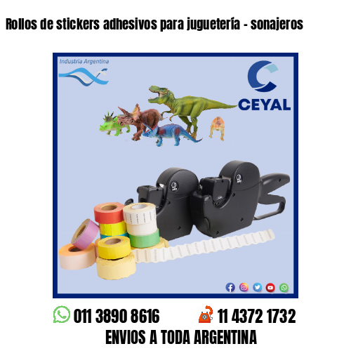 Rollos de stickers adhesivos para juguetería – sonajeros