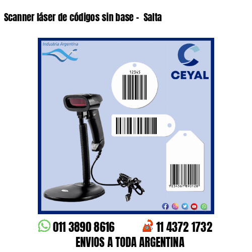 Scanner láser de códigos sin base –  Salta