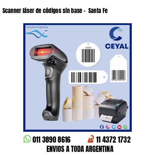 Scanner láser de códigos sin base –  Santa Fe