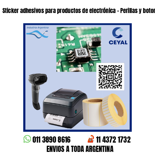 Sticker adhesivos para productos de electrónica – Perillas y botoneras