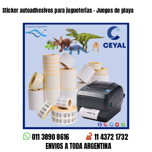 Sticker autoadhesivos para jugueterías – Juegos de playa