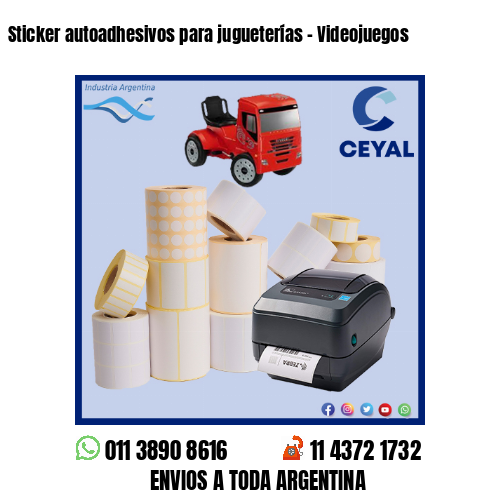 Sticker autoadhesivos para jugueterías – Videojuegos