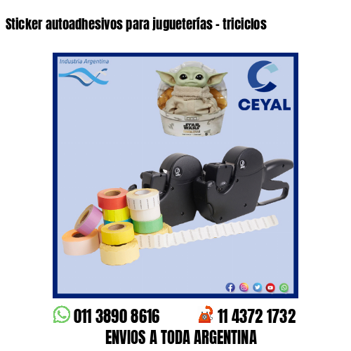 Sticker autoadhesivos para jugueterías – triciclos