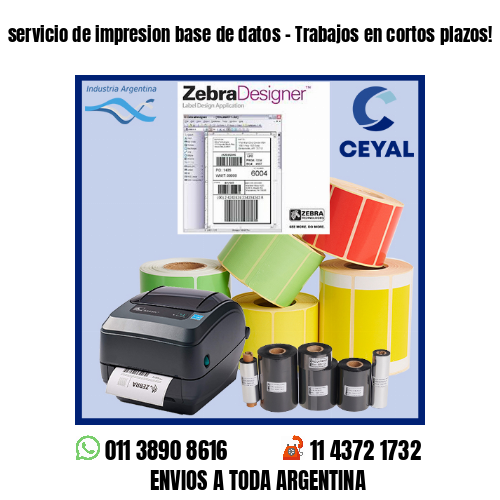 servicio de impresion base de datos – Trabajos en cortos plazos!