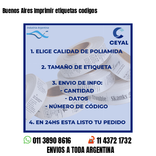 Buenos Aires Imprimir etiquetas codigos