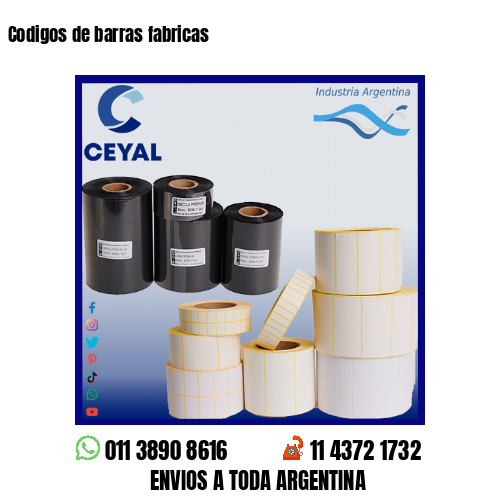 Codigos de barras fabricas