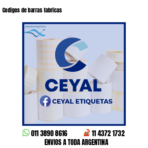 Codigos de barras fabricas 