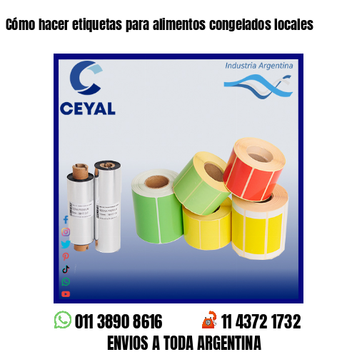 Cómo hacer etiquetas para alimentos congelados locales