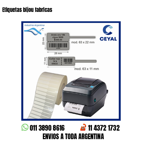 Etiquetas bijou fabricas