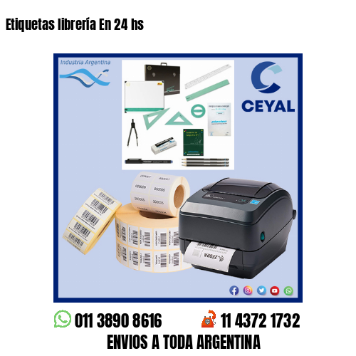 Etiquetas librería En 24 hs