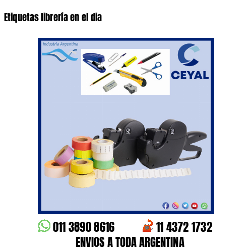 Etiquetas librería en el dia