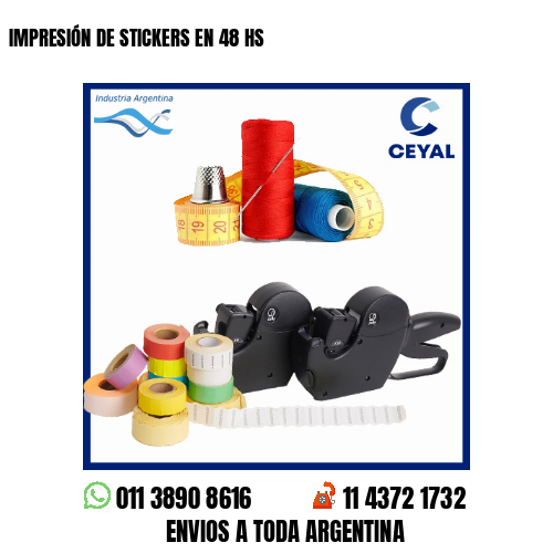 IMPRESIÓN DE STICKERS EN 48 HS