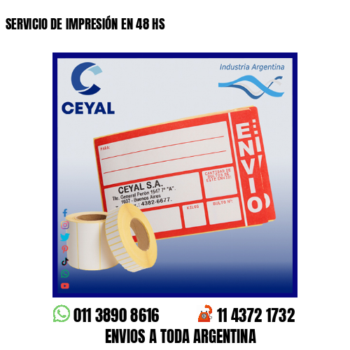 SERVICIO DE IMPRESIÓN EN 48 HS