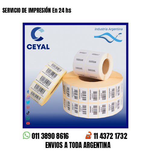 SERVICIO DE IMPRESIÓN En 24 hs