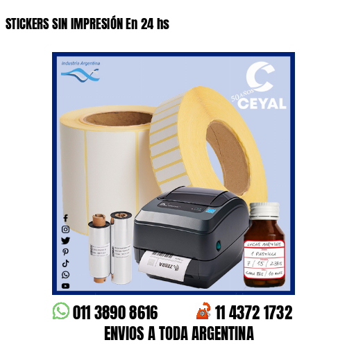 STICKERS SIN IMPRESIÓN En 24 hs