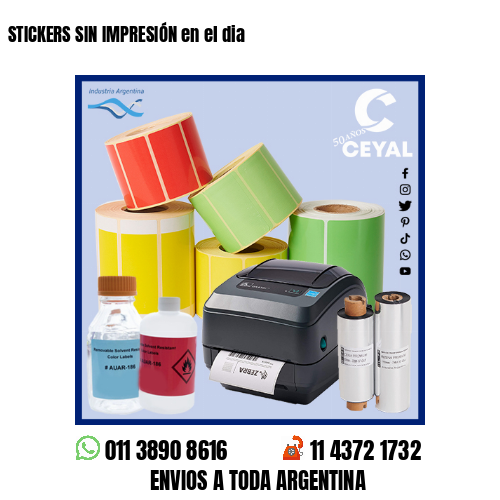 STICKERS SIN IMPRESIÓN en el dia