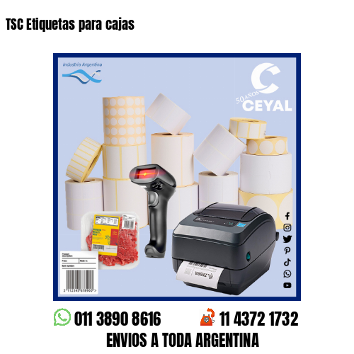 TSC Etiquetas para cajas