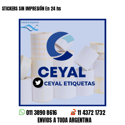 STICKERS SIN IMPRESIÓN En 24 hs