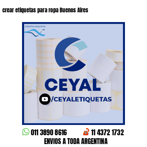 crear etiquetas para ropa Buenos Aires