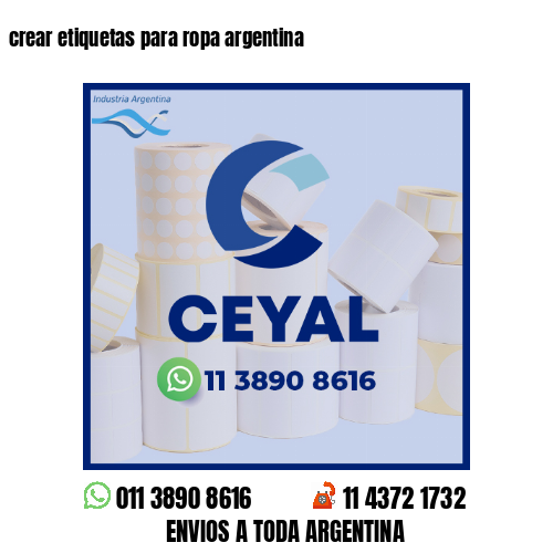 crear etiquetas para ropa argentina