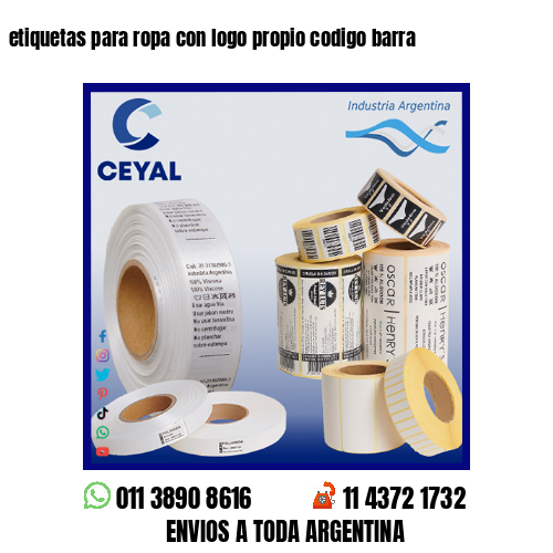 etiquetas para ropa con logo propio codigo barra